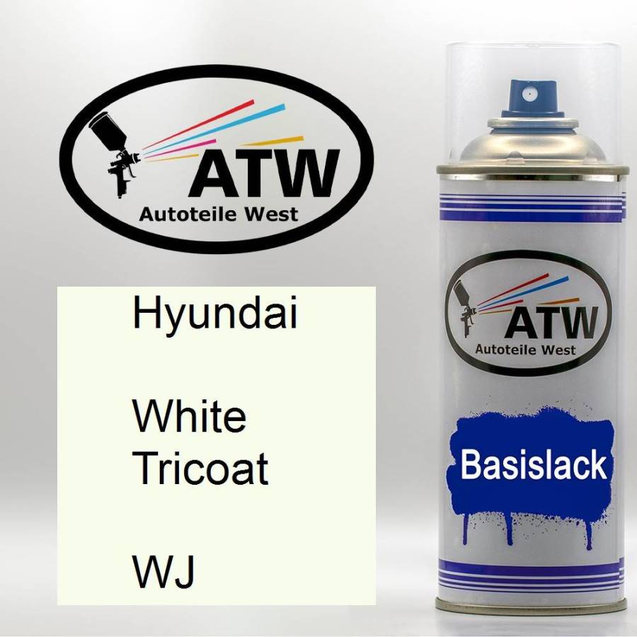 Hyundai, White Tricoat, WJ: 400ml Sprühdose, von ATW Autoteile West.